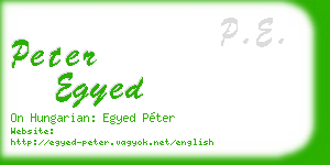 peter egyed business card